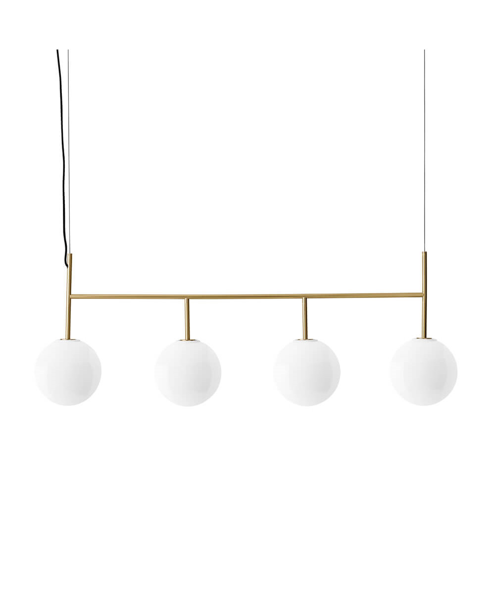 Image of TR Bulb Suspension Frame Brushed Brass/Shiny Opal - Menu bei Lampenmeister.ch